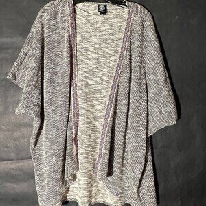 bobeau Kimono Shirt Jacket Blazer Cardigan Size Large Bohemian Cotton Boho